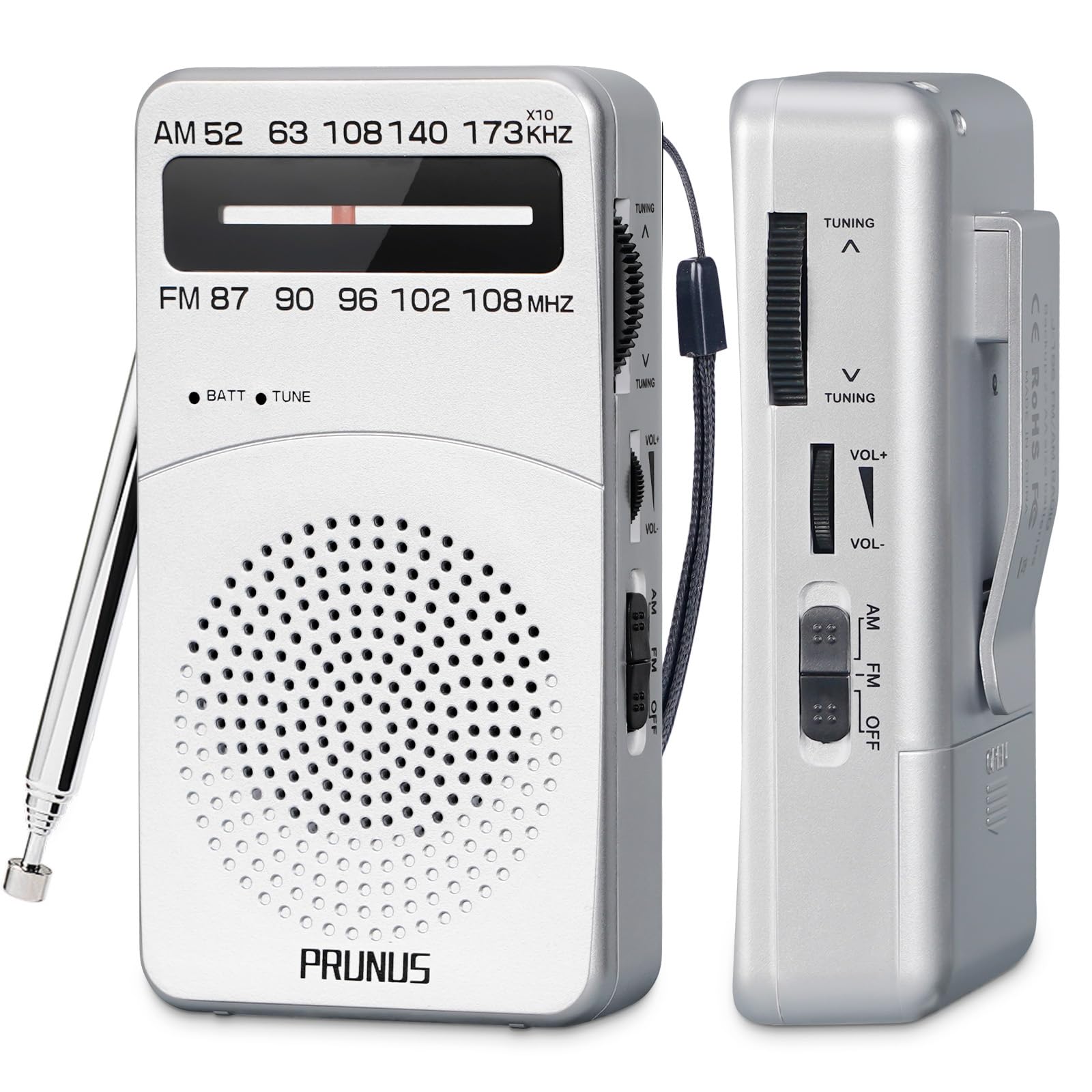 Amazon.com: PRUNUS J-166 Portable Radio AM FM, Battery Operated